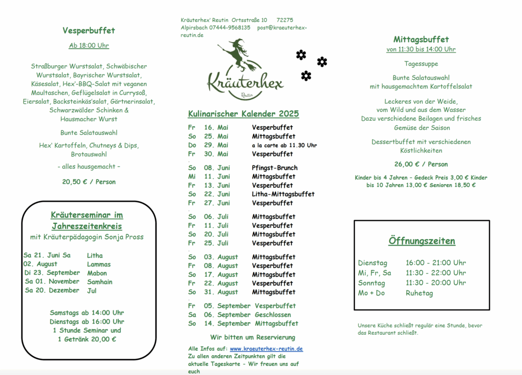 Kulinarischer Kalender 2025